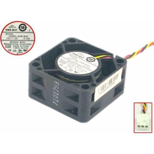 NMB-MAT 1608KL-04W-B59 LB9 Server Cooling Fan DC 12V 0.15A 40x40x20mm 3-wire