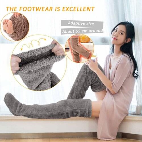 Dual purpose socks Unisex Autumn And Winter Plush Warm Leg Socks Home Socks Cover Floor Socks medias compresivas enfermera F4