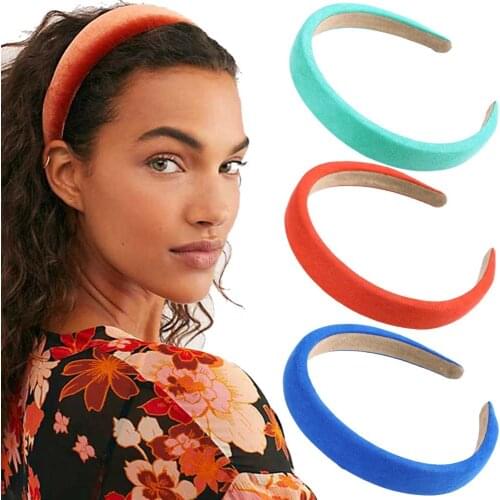 Haimeikang Wide Elastic Hair Band For Women Fashion Solid Color Headbands Hair Hoop Girls New Retro Bezel Hair Accessories