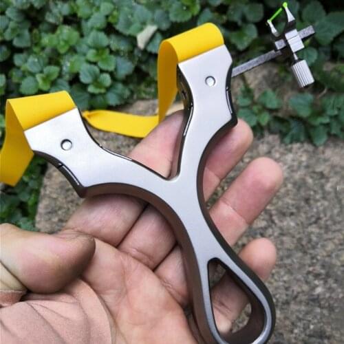 TC21 titanium alloy slingshot catapult with flat rubber band powerful U-shaped sight for precise shooting slingshot