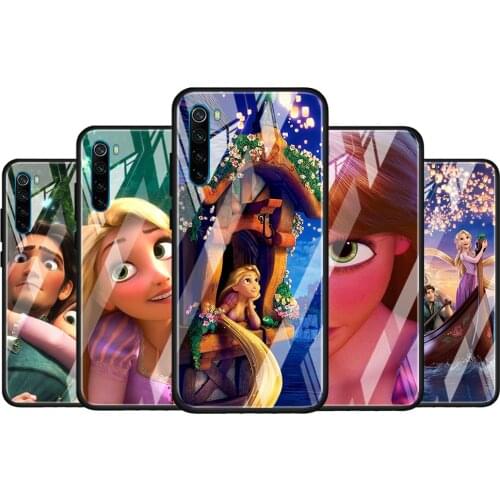Rapunzel Disney Movie for Xiaomi Redmi K40 K30 K20 Pro Plus 9C 9A 9 8A 7 Luxury Shell Tempered Glass Phone Case Cover