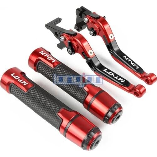 For YAMAHA MT 07 MT07 TRACER 2016-2020 2019 2018 2017 Motorcycle CNC Accessories Brake Clutch Levers Handlebar Hand Grips Ends