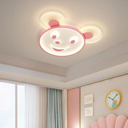 2021 new childrens room bedroom led creative small ceiling light pink blue gold wrought iron acrylic special-shaped lamps