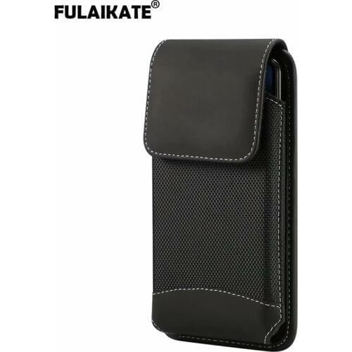 FULAIKATE Matte Cloth Universal Phone Bag for Xiaomi MI Max2 Waist Pouch for Huawei Honor 8X Max Business Sport Pocket for Note9