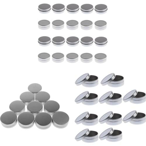 Packs Of 30 Pieces 10ml 20ml Balm Nail Art Cosmetic Cream Make Up Pot Lip Jar Tin Case Container