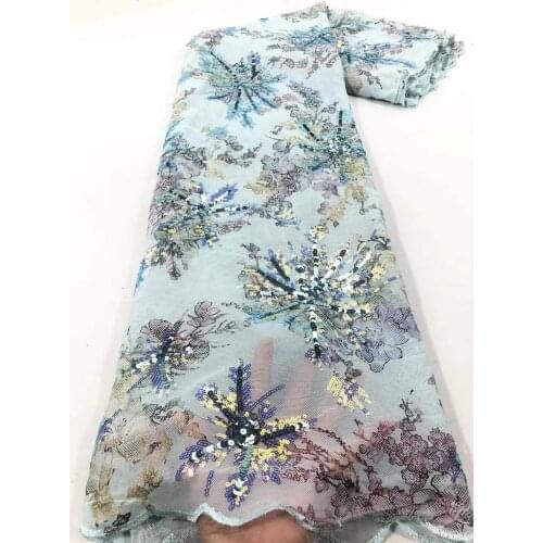 Embroidery French Sequin SYJ-2686819 Net High Quality Nigerian African Tulle Mesh Latest Nigerian Lace Fabrics