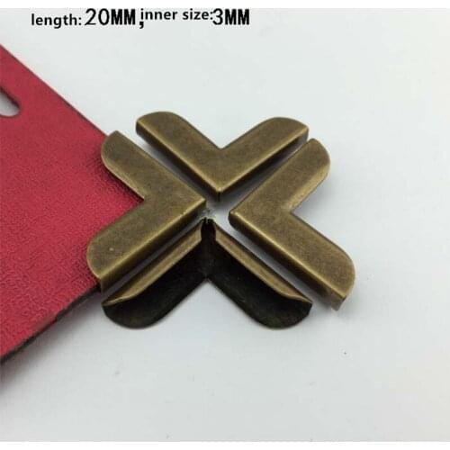 Iron Book Scrapbooking Albums Menus Corner Protectors,Book Corners ,Antique Protector,Bronze Tone,20mm,100PCs