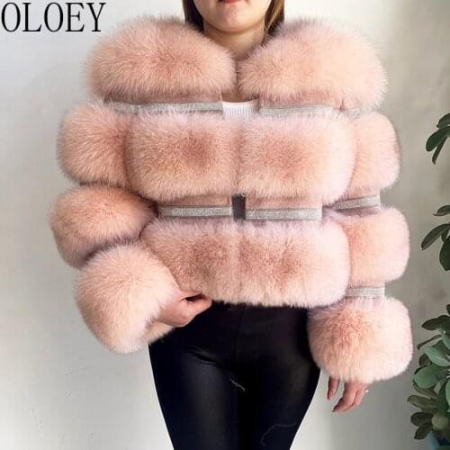 2021 Woman New Style Fox Fur Coat Warm Fur Jackets For Winter Genuine Leather Natural Fur Vest Long Sleeve 100% Real Fur Coats