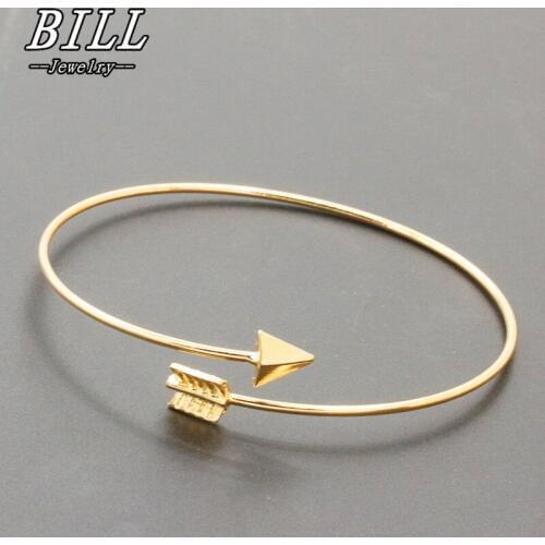 SL152 Gothic Punk Women Ladies Arrow Bangle Cuff Bracelets Jewelry Open Adjustable Arrow Bracelet Bangles Pulseiras Bijoux