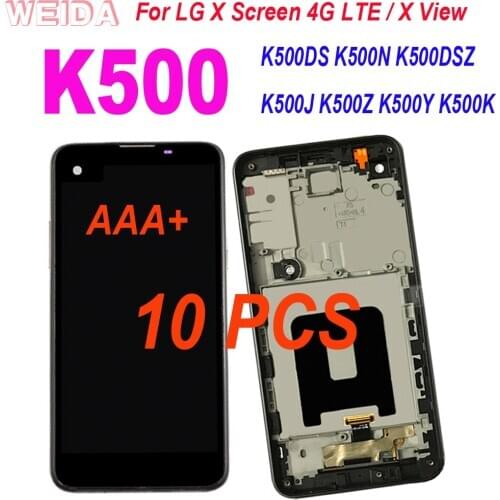 10PCS For LG X Screen 4G LTE / X View / K500 LCD Display Touch Screen Digitizer Assembly K500DS K500N K500DSZ K500K K500J K500Z