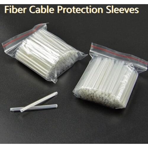 Fiber 1000pcs/lot optic tube 60mm*5.5mm Fiber Cable Protection Sleeves FTTH heat shrink splice protector for Drop Cable