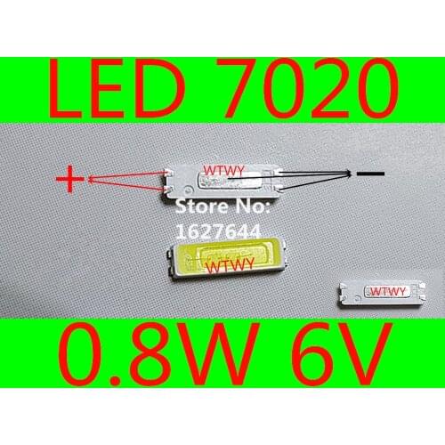 1000pcs JUFEI LED 7020 LED TV Backlight High Power 0.8W 6V LED Backlight Cool white For LED LCD TV Backlight Application