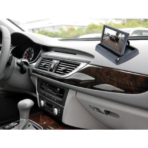 2017 Brand New 2CH Video 4.3 " Foldable TFT LCD Color CCD CCD Car Rear View Camera Rearview Mirror Car Monitor