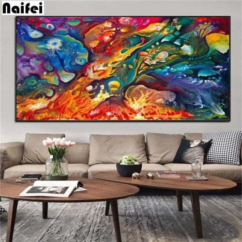 5d DIY Diamond Painting Cross Stitch Abstract Art" Colorful Sea Waves"Full Square Round Diamond Embroidery Icons Diamond Mosaic