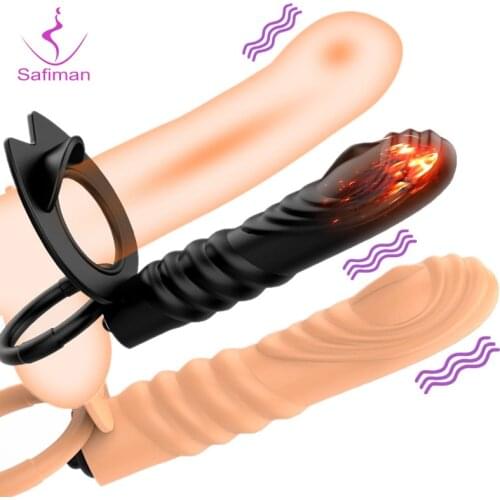 Double Penetration Anal Plug Bullet Vibrator Strap On Dick PenisSex Toys For Couples Dildo Butt Plug Vibrator Strap Vagina Plug