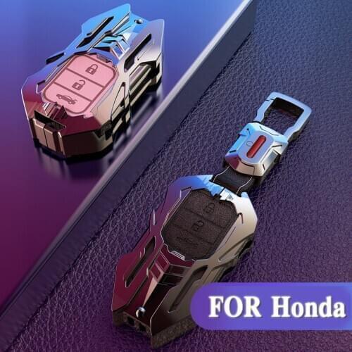 For Honda Hrv Civic Accord CR-V Fit ODYSSEY CITY JZZE High-end Aerospace zinc alloy car key case Key Cover
