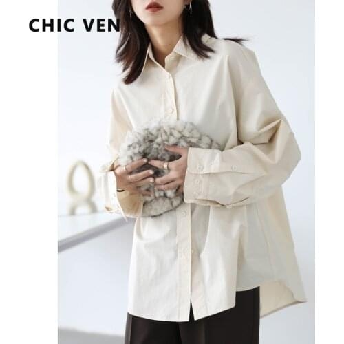 Женские модные рубашки CHIC VEN China At AliExpress