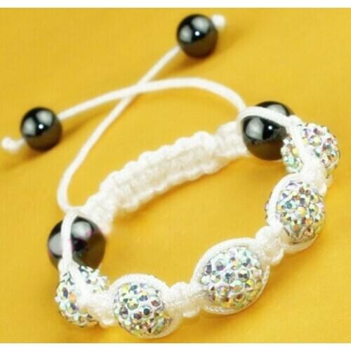 GOOD irgfd micro pave CZ Disco Ball Beads Bracelet nice kids Gift jewelry Discount crystal y4ytg3
