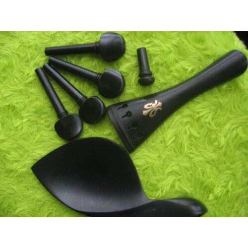 Quality violin ebony violin shaft tailpiece column full set