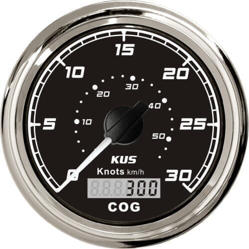 KUS High quality 85mm GPS speedometer 30 KNOTS with mating antenna