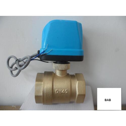 DN40(G1.5")AC220V electric actuator brass ball valve/motorized/motor-driven ball Valve,switch type electric two-way valves