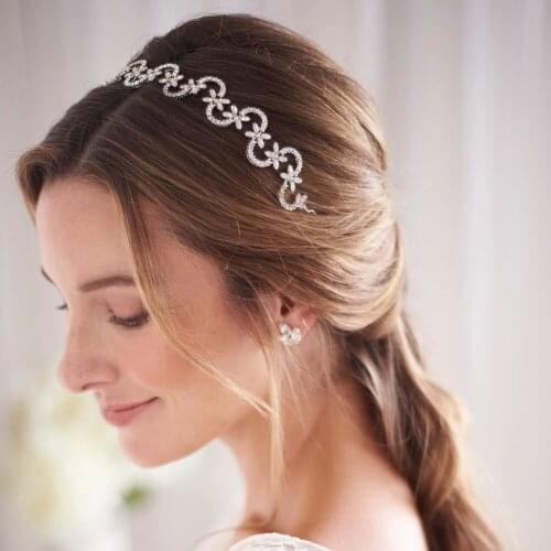 Fashion Luxury Zircon Bridal Headband Rhinestone Ehinestone Hair Band Hairpin Women Wedding Headwear HQ0197