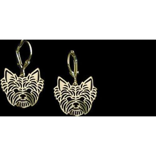 Trendy cute Yorkshire Terrier drop earrings gold silver plated earrings women fashion jewelry
