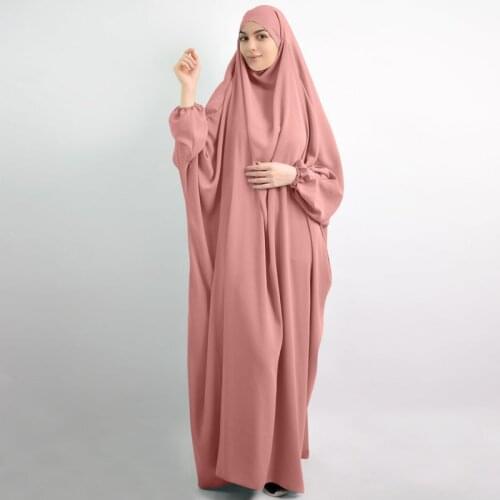 Muslim Women Hijab Dress Prayer Garment Jilbab Abaya Long Khimar Full Cover Ramadan Gown Abayas Islamic Clothes