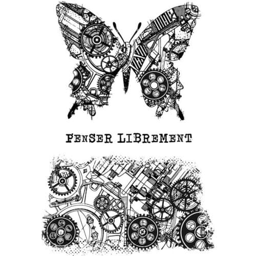 Butterfly Transparent Clear Silicone Stamp/Seal for DIY scrapbooking/photo album Decorative clear stamp B0003