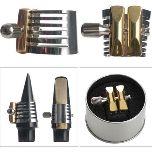 Alto/ Tenor Saxophone Mouthpiece Ligature Nickel Alloy Sax Ligature Accessories Adjust Ligature Fastener Sax Ligature Mouthpiece