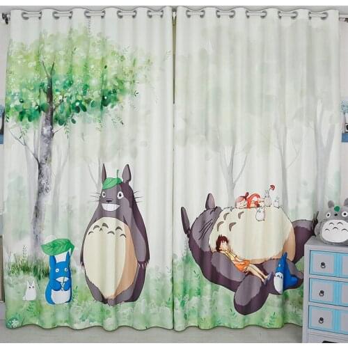 2.5x2.7m New Cartoon Silk Cloth 3D Digital Printing Curtains Children Room Shade Curtains Wholesale Customized
