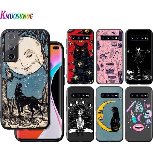 Silicone Cover Witches Moon Mystery Totem For Samsung Galaxy S21 S20 FE Ultra S10 S10e Lite S9 S8 S7 Edge Plus Phone Case