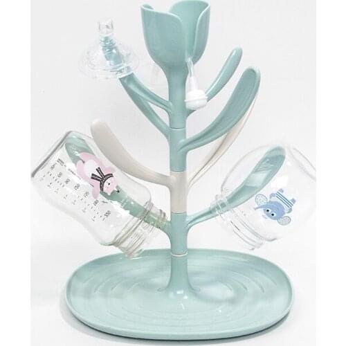 Bottle Dry Rack Baby Bottle Drain Drying Racks Blue Pink Baby Bottle Cleaning Dryer Drainer Storage Drying Rack
