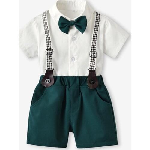 Wedding Party 1-6 Years Baby Boys Clothing Suit Fashion Summer 2021 Party Birthday Gentlemen Children Boys Clothes Set Outfits