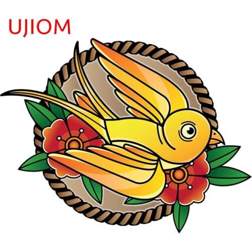 UJIOM Bird Bedroom Accessories Living Room Decor Wall Stickers Waterproof Refrigerator Computer Decals for Furniture