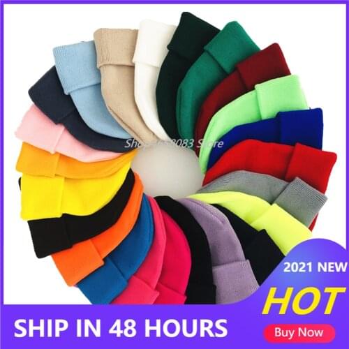 2020 Winter Hats for Woman New Beanies Knitted Solid Cute Hat Girls Autumn Female Beanie Caps Warmer Bonnet Ladies Casual Cap