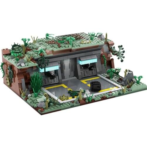 MOC-54447 Space Series Wars Base Outpost DIY Building Blocks Bricks DIY Assembly Construction Toys For Gift 1049pcs