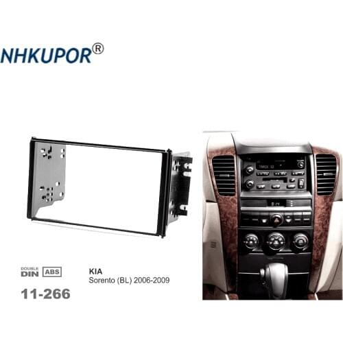 11-266 Car Radio Fascia Frame Plane Installation Surround Panel Trim CD Dash Kit For KIA Sorento (BL) 2006-2009 Double 2 Din