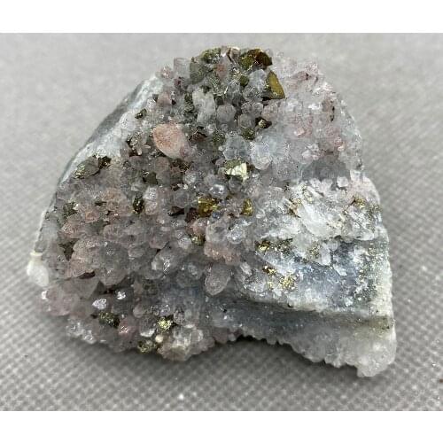 161 g Natural red crystal and pyrite symbiosis healing crystal