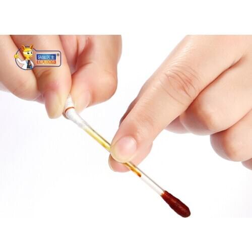 20pcs/box(3 boxes) 8cm Idealplast Disposable Medical Iodine Cotton Stick Bar Iodine Disinfected Cotton Swab Travelling First Aid