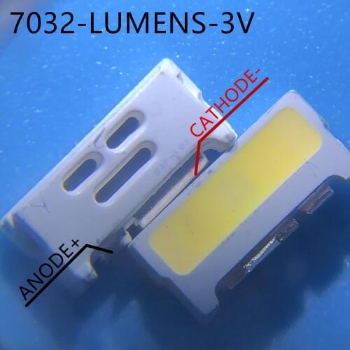 20pcs LUMENS LED Backlight Edge LED Series 0.7W 3V 7032 Cool white For SAMSUNG LED LCD Backlight TV Applicatio A150GKCBBUP5A