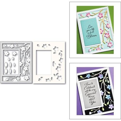 2020 New Rectangle Frame Tree Branches Background Embossing Metal Cutting Dies For DIY Album Card Scrapbooking Making No Stamps