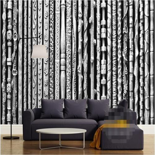 Beibehang 3d mural decor photo backdrop photography Metal rope Art Modern living room hotel coffee cafe wall painting murals