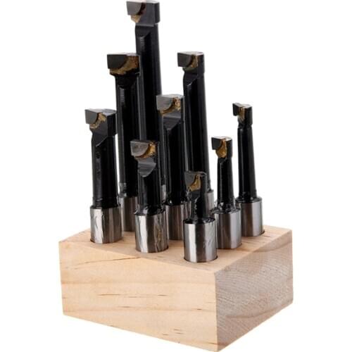 9pcs 12mm Shank Boring Bar Hard Accuracy Boring Top Lathe Hole Milling Tool