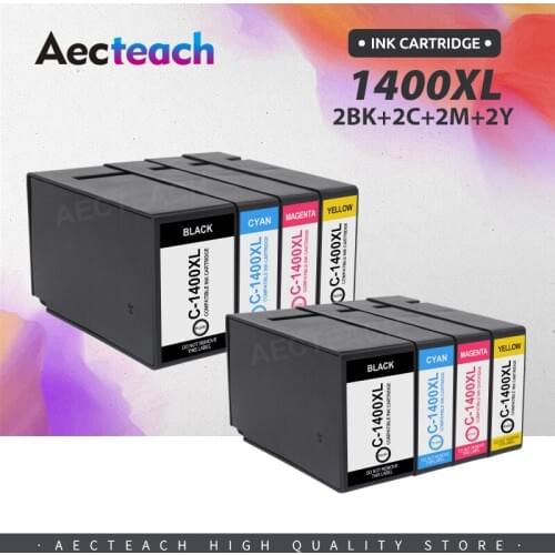 Aecteach new Compatible Ink Cartridges For Canon PGI 1400 XL MAXIFY MB2040 MB2340 MB2140 MB2740 Printer PGI-1400 PGI1400XL