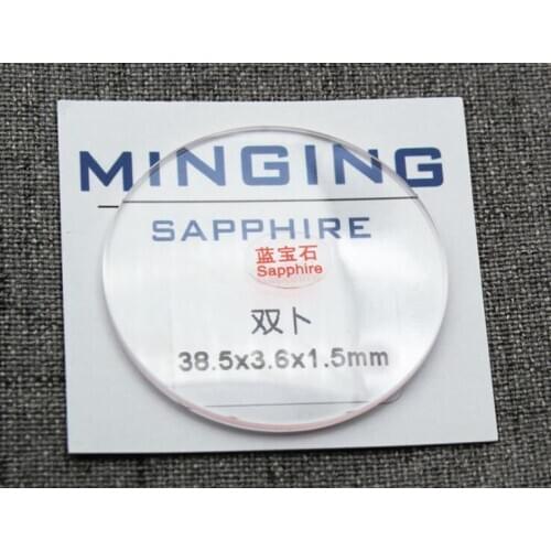 Free Shipping 1pc Thick 1.5mm Size 30mm to 39.5mm Double Domed and Round Sapphire Watch Crystal