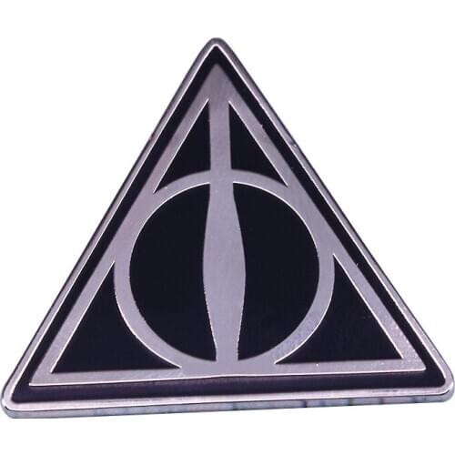 HP Magic School Enamel Pin Deathly Hallows Clothes Shirt Jeans Brooch Badge Charm Pins Metal Brooches for Women