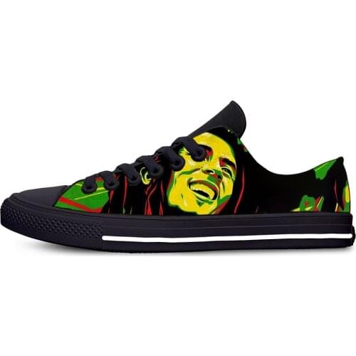 Designer Shoes Men Custom Print Bob Marley Images Breathable Outdoor Trainer Sneakers Custom Male Shoes