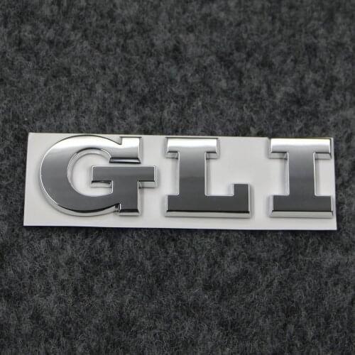 For JETTA GLI Trunk logo Gli alphabet ABS plastic Electroplated car paint silvery 16D 853 675
