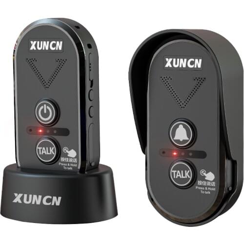 Xuncn Intercom Doorbell for Home Wall Mouted Wireless Two-way Comunication Intercom System,USB charging,External Speakers